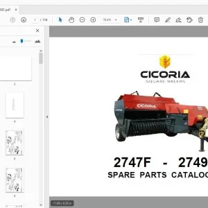 CICORIA SQUARE BALERS 2747F-2749F PARTS MANUAL - PDF