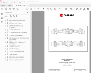 Carraro Mod. 20.19 Assale Anteriore Manuale Di Riparazione - PDF DOWNLOAD