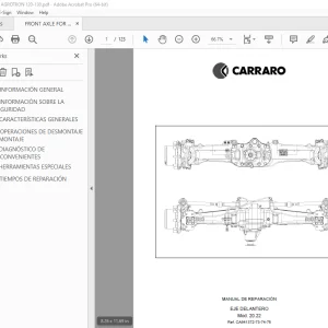 Carraro Mod. 20.22 EJE DELANTERO MANUAL DE REPARACIÓN - PDF DOWNLOAD