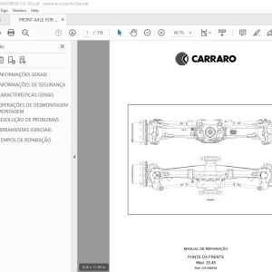 Carraro Mod. 20.49 PONTE DA FRENTE MANUAL DE REPARAÇÃO - PDF DOWNLOAD