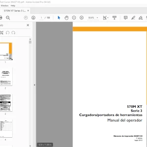 Case 570M XT Serie 3 Cargadora portadora de herramientas Manual del operador 84287130 PDF