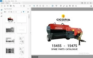 Cicoria Square Balers 1545S-1547S Parts Manual - PDF