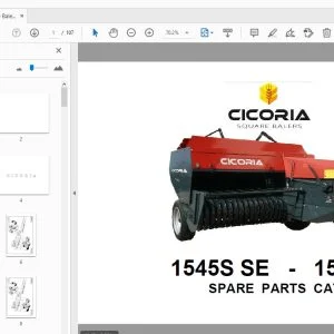 Cicoria Square Balers 1545S SE - 1547S SE Parts Manual - PDF