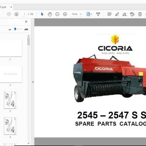 Cicoria Square Balers 2545-2547 S SE Parts Manual - PDF