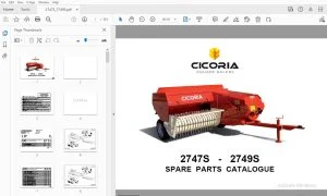 Cicoria Square Balers 2747S-2749S Parts Manual - PDF