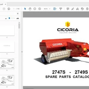 Cicoria Square Balers 2747S-2749S Parts Manual - PDF