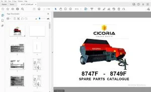 Cicoria Square Balers 8747F-8749F Parts Manual - PDF