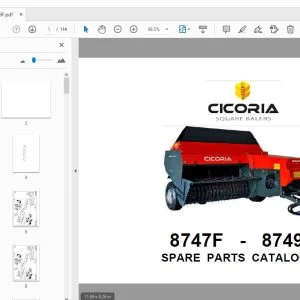 Cicoria Square Balers 8747F-8749F Parts Manual - PDF