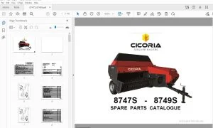 Cicoria Square Balers 8747S-8749S Parts Manual - PDF