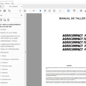 Deutz-Fahr AGROCOMPACT F60 70FЗ 70F4 F80 F90 Manual de Taller PDF