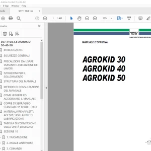 Deutz Fahr AGROKID 30 AGROKID 40 AGROKID 50 MANUALE D'OFFICINA PDF