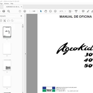 Deutz Fahr AGROKID 30 AGROKID 40 AGROKID 50 Manual de Oficina PDF