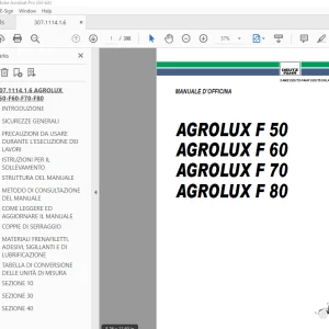 Deutz Fahr AGROLUX F 50 AGROLUX F 60 AGROLUX F 70 AGROLUX F 80 MANUALE D'OFFICINA PDF