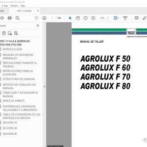 Deutz-Fahr AGROLUX F 50 AGROLUX F 60 AGROLUX F 70 AGROLUX F 80 Manual de Taller PDF