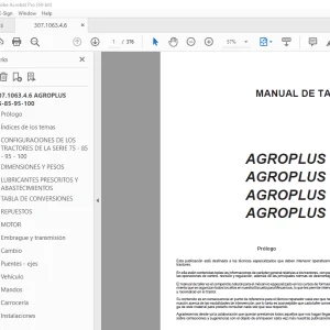 Deutz-Fahr AGROPLUS 75 85 95 100 Manual de Taller PDF
