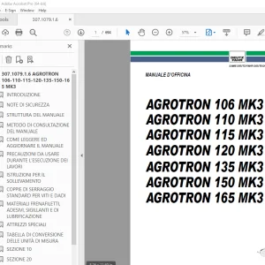 Deutz Fahr AGROTRON 106 110 115 120 135 150 165 MK3 MANUALE D'OFFICINA PDF