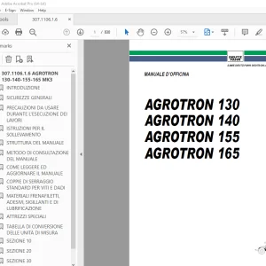 Deutz-Fahr AGROTRON 130 140 155 165 Manuale D'Officina PDF