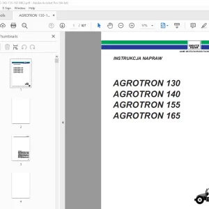 Deutz Fahr AGROTRON 130 AGROTRON 140 AGROTRON 155 AGROTRON 165 INSTRUKCJA NAPRAW PDF