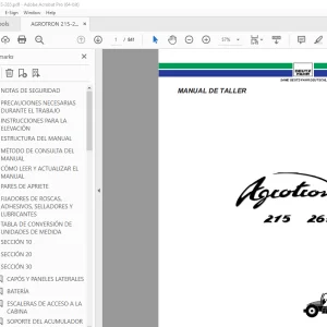 Deutz-Fahr AGROTRON 215 AGROTRON 265 Manual de Taller - PDF DOWNLOAD