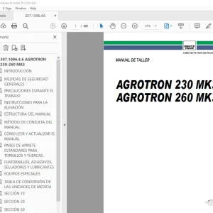 Deutz-Fahr AGROTRON 230 MK3 AGROTRON 260 MK3 Manual de Taller PDF