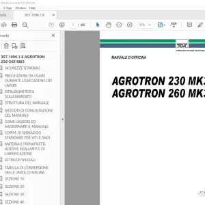 Deutz-Fahr AGROTRON 230 MK3 AGROTRON 260 MK3 Manuale D'Officina PDF