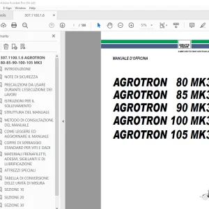 Deutz Fahr AGROTRON 80 85 90 100 105 MK3 MANUALE D'OFFICINA - PDF DOWNLOAD