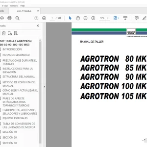 Deutz-Fahr AGROTRON 80 MK3 85 MK3 90 MK3 100 MK3 105 MK3 Manual de Taller PDF