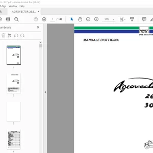 Deutz Fahr AGROVECTOR 26.6 AGROVECTOR 30.7 MANUALE D'OFFICINA PDF
