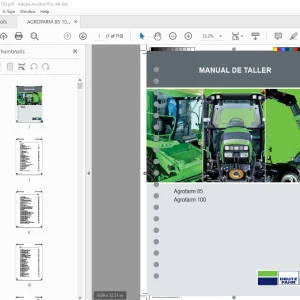 Deutz-Fahr Agrofarm 85 Agrofarm 100 Manual de Taller - PDF DOWNLOAD