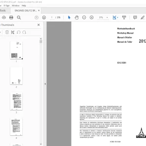 Deutz-Fahr BFM 2012 Manual de Taller 0312 0361 - PDF DOWNLOAD