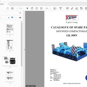 FARMET LK 300N MOUNTED COMPACTOMAT PARTS MANUAL - PDF