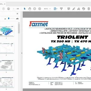 FARMET TRIOLENT TX 380 NS TX 470 NS PARTS MANUAL - PDF