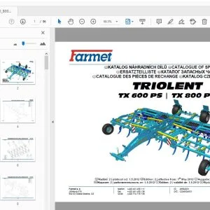 FARMET TRIOLENT TX 600 PS TX 800 PS PARTS MANUAL - PDF