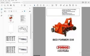 FORIGO BED FORMER D35 PARTS MANUAL - PDF