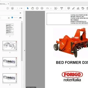 FORIGO BED FORMER D35 PARTS MANUAL - PDF