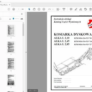 Famarol Kosiarka Rotacyjna Mewa_2.10 Parts Manual - PDF