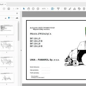 Famarol Prasa Zwijajaca DF_120_1.5_1.8 KATALOG CZĘŚCI WYMIENNYCH - PDF