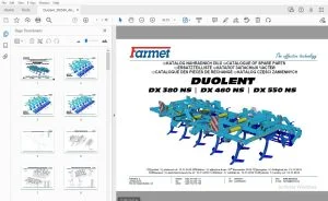 Farmet DUOLENT DX 380 NS DX 460 NS DX 550 NS PARTS MANUAL - PDF