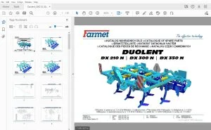 Farmet Duolent DX210 300 350 Parts Manual - PDF