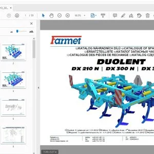 Farmet Duolent DX210 300 350 Parts Manual - PDF