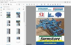 Farmet Farmstore Extra Steel Line EXPENDABLE PARTS MANUAL - PDF