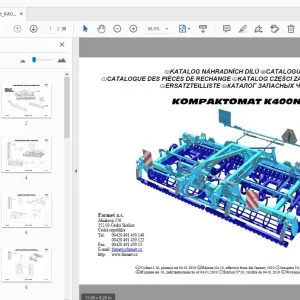 Farmet KOMPAKTOMAT K400NS PARTS MANUAL - PDF