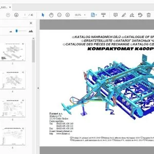 Farmet KOMPAKTOMAT K400PS PARTS MANUAL - PDF