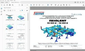 Farmet TRIOLENT TX 300 N TX 350 N Parts Manual - PDF