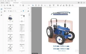 Farmtrac 545 2WD/545 DTC 4WD 555 2WD/555 DTC 4WD Parts Manual - PDF
