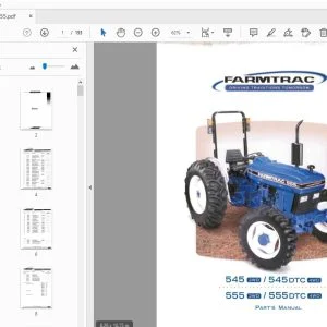 Farmtrac 545 2WD/545 DTC 4WD 555 2WD/555 DTC 4WD Parts Manual - PDF