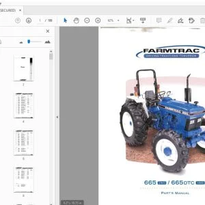 Farmtrac 665 2WD/665 DTC 4WD Parts Manual - PDF