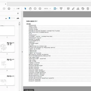 Farmtrac Explorer 75 T Parts Manual - PDF