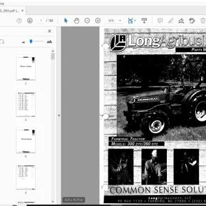 Farmtrac Tractor 300 DTC 360 DTC Parts Manual - PDF