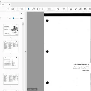 Fortschritt Case IH 524 Combine 1995 Build Parts Manual - PDF